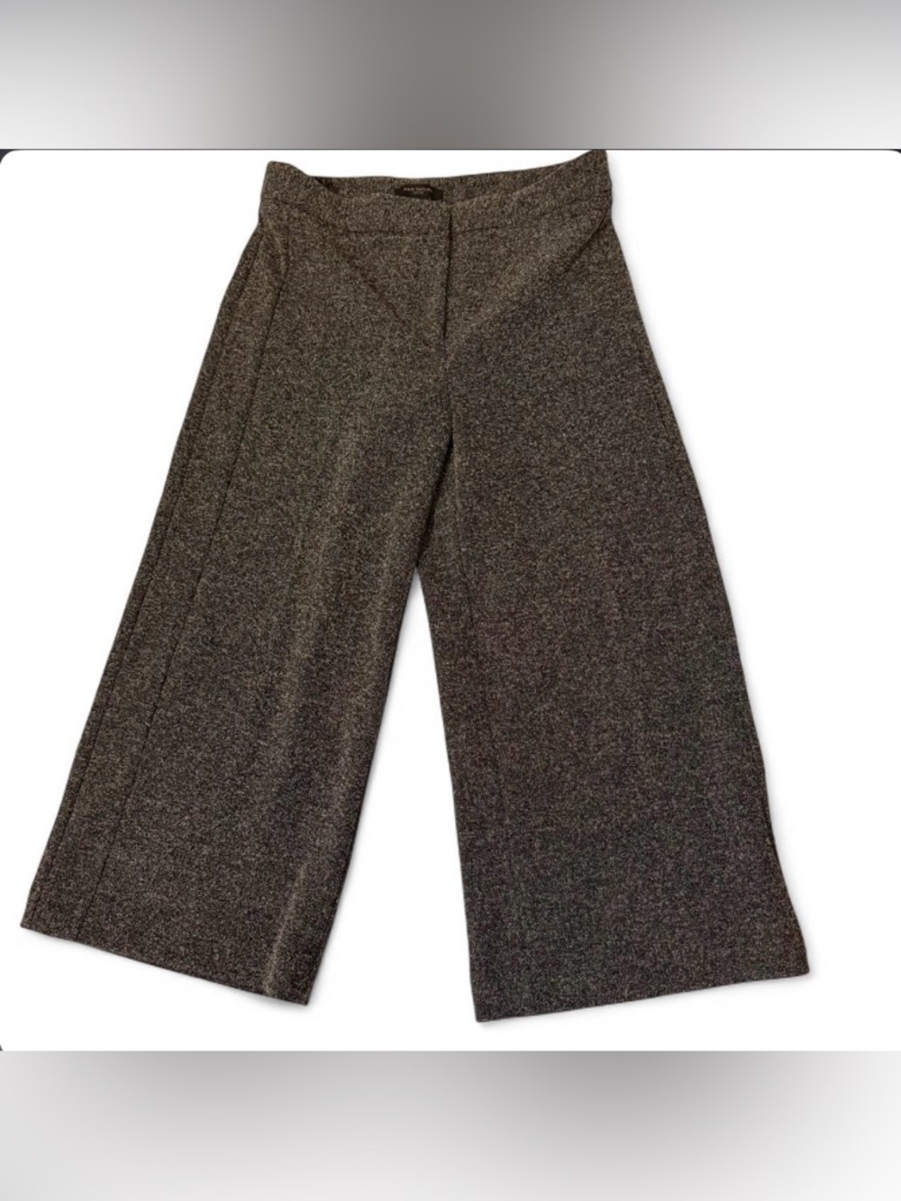 Ann Taylor Petite Gray Wide Leg Trousers High Rise Size 4P